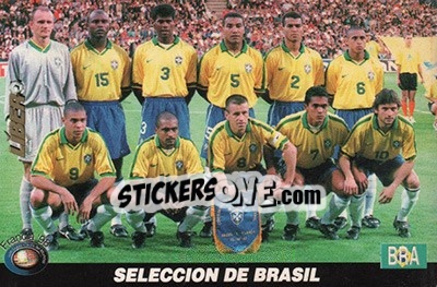 Sticker Brazil - Los Super Cards del Mundial Francia 1998 - LIBERO VM
