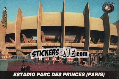 Sticker Parque De Los Principes - Los Super Cards del Mundial Francia 1998 - LIBERO VM
