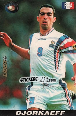 Sticker Youri Djorkaeff - Los Super Cards del Mundial Francia 1998 - LIBERO VM
