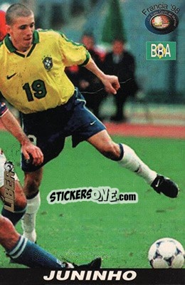 Sticker Juninho - Los Super Cards del Mundial Francia 1998 - LIBERO VM
