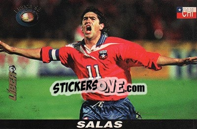 Figurina Marcelo Salas - Los Super Cards del Mundial Francia 1998 - LIBERO VM
