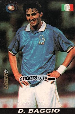 Sticker Dino Baggio - Los Super Cards del Mundial Francia 1998 n. 34 - LIBERO VM
