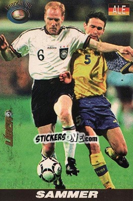 Sticker Matthias Sammer - Los Super Cards del Mundial Francia 1998 n. 40 - LIBERO VM
