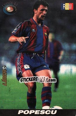 Figurina Gheorghe Popescu - Los Super Cards del Mundial Francia 1998 - LIBERO VM
