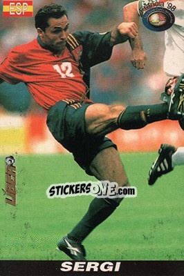 Figurina Sergi Barjuan - Los Super Cards del Mundial Francia 1998 - LIBERO VM
