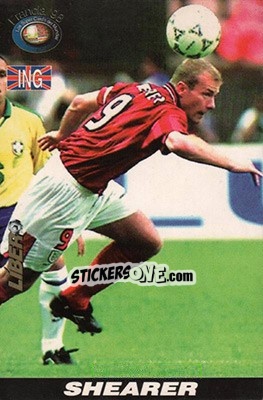 Cromo Alan Shearer - Los Super Cards del Mundial Francia 1998 - LIBERO VM
