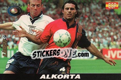 Sticker Alkorta - Los Super Cards del Mundial Francia 1998 - LIBERO VM
