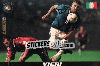 Sticker Christian Vieri - Los Super Cards del Mundial Francia 1998 n. 63 - LIBERO VM

