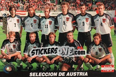 Figurina Austria - Los Super Cards del Mundial Francia 1998 - LIBERO VM
