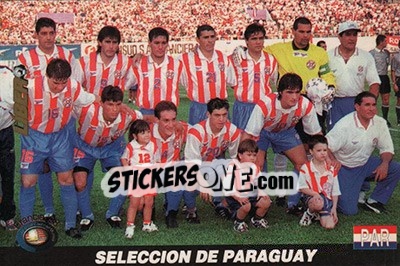Sticker Paraguay - Los Super Cards del Mundial Francia 1998 - LIBERO VM
