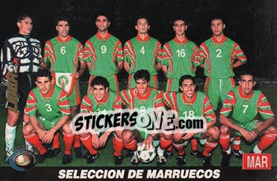 Figurina Morocco - Los Super Cards del Mundial Francia 1998 - LIBERO VM
