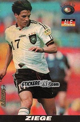 Sticker Christian Ziege - Los Super Cards del Mundial Francia 1998 - LIBERO VM
