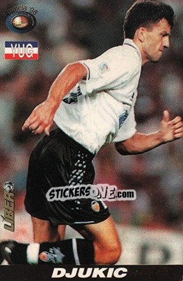 Sticker Miroslav Djukic - Los Super Cards del Mundial Francia 1998 - LIBERO VM
