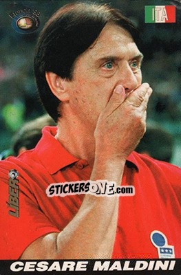 Sticker Cesare Maldini - Los Super Cards del Mundial Francia 1998 - LIBERO VM
