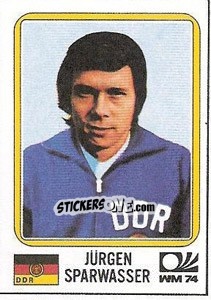 Sticker Jurgen Sparwasser - FIFA World Cup München 1974 - Panini