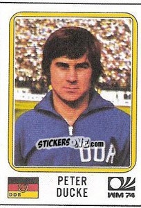 Cromo Peter Ducke - FIFA World Cup München 1974 - Panini