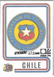 Cromo Stema Chile - FIFA World Cup München 1974 - Panini