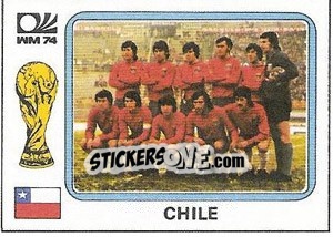 Sticker Echipa Chile - FIFA World Cup München 1974 - Panini