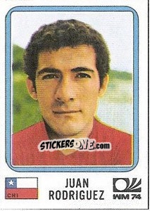 Sticker Juan Rodriguez - FIFA World Cup München 1974 - Panini