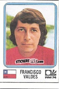 Sticker Francisco Valdes - FIFA World Cup München 1974 - Panini