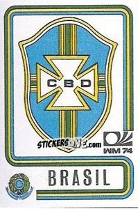 Sticker Stema Brazil - FIFA World Cup München 1974 - Panini