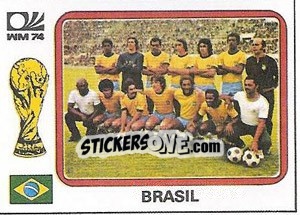 Sticker Echipa Brazil - FIFA World Cup München 1974 - Panini