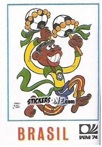 Sticker Brazil Caricature - FIFA World Cup München 1974 - Panini