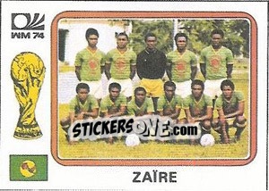 Sticker Echipa Zair - FIFA World Cup München 1974 - Panini