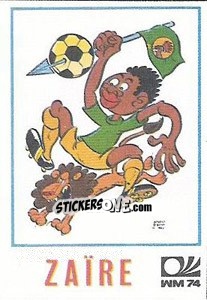 Figurina Zaire Caricature - FIFA World Cup München 1974 - Panini