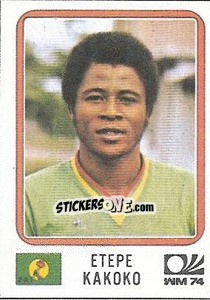Sticker Etepe Kakoko - FIFA World Cup München 1974 - Panini