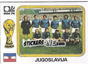 Figurina Echipa Iugoslavia - FIFA World Cup München 1974 - Panini