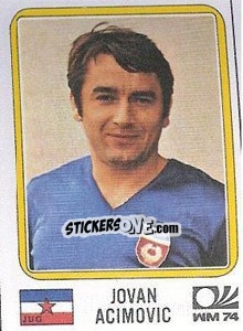 Sticker Jovan Acimovic - FIFA World Cup München 1974 - Panini