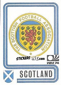 Cromo Stema Scotia - FIFA World Cup München 1974 - Panini