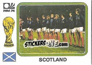 Figurina Echipa Scotia - FIFA World Cup München 1974 - Panini