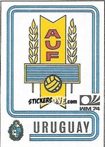 Sticker Stema Uruguay - FIFA World Cup München 1974 n. 215 - Panini