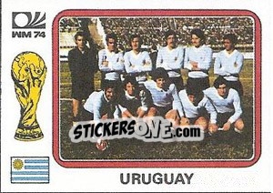 Sticker Echipa Uruguay - FIFA World Cup München 1974 - Panini