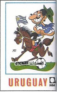 Sticker Uruguay Caricature - FIFA World Cup München 1974 - Panini