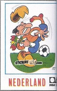 Sticker Holland Caricature - FIFA World Cup München 1974 - Panini