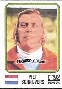 Sticker Piet Schrijvers - FIFA World Cup München 1974 - Panini