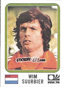 Sticker Wim Suurbier - FIFA World Cup München 1974 - Panini