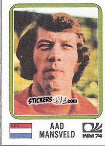Sticker Aad Mansveld - FIFA World Cup München 1974 - Panini