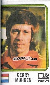 Sticker Gerry Muhren - FIFA World Cup München 1974 - Panini