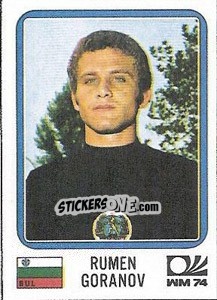 Sticker Rumen Goranov - FIFA World Cup München 1974 - Panini