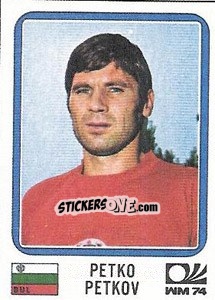 Sticker Petko Petkov - FIFA World Cup München 1974 - Panini