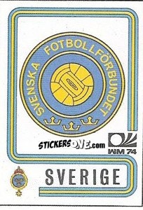 Cromo Stema Suedia - FIFA World Cup München 1974 - Panini