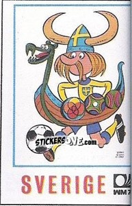 Sticker Sweden Caricature - FIFA World Cup München 1974 - Panini