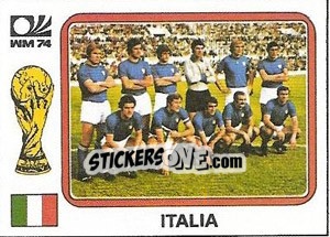Sticker Echipa Italia - FIFA World Cup München 1974 - Panini