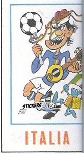 Figurina Italy Caricature - FIFA World Cup München 1974 - Panini