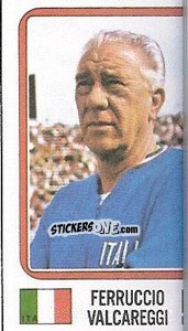 Figurina Ferruccio Valcareggi - FIFA World Cup München 1974 - Panini