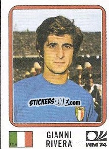 Sticker Gianni Rivera - FIFA World Cup München 1974 - Panini